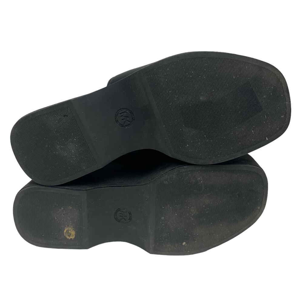 Michael Kors Womens Size 9 Dabney Black Platform Slide Sandals - Picture 8 of 8